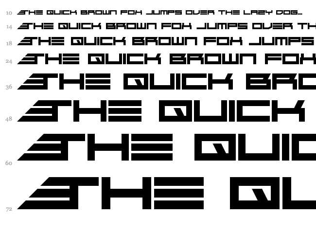 Go Faster font waterfall